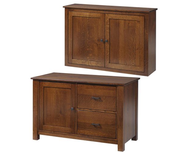 Clark Mission Modular 48" Credenza With Hutch